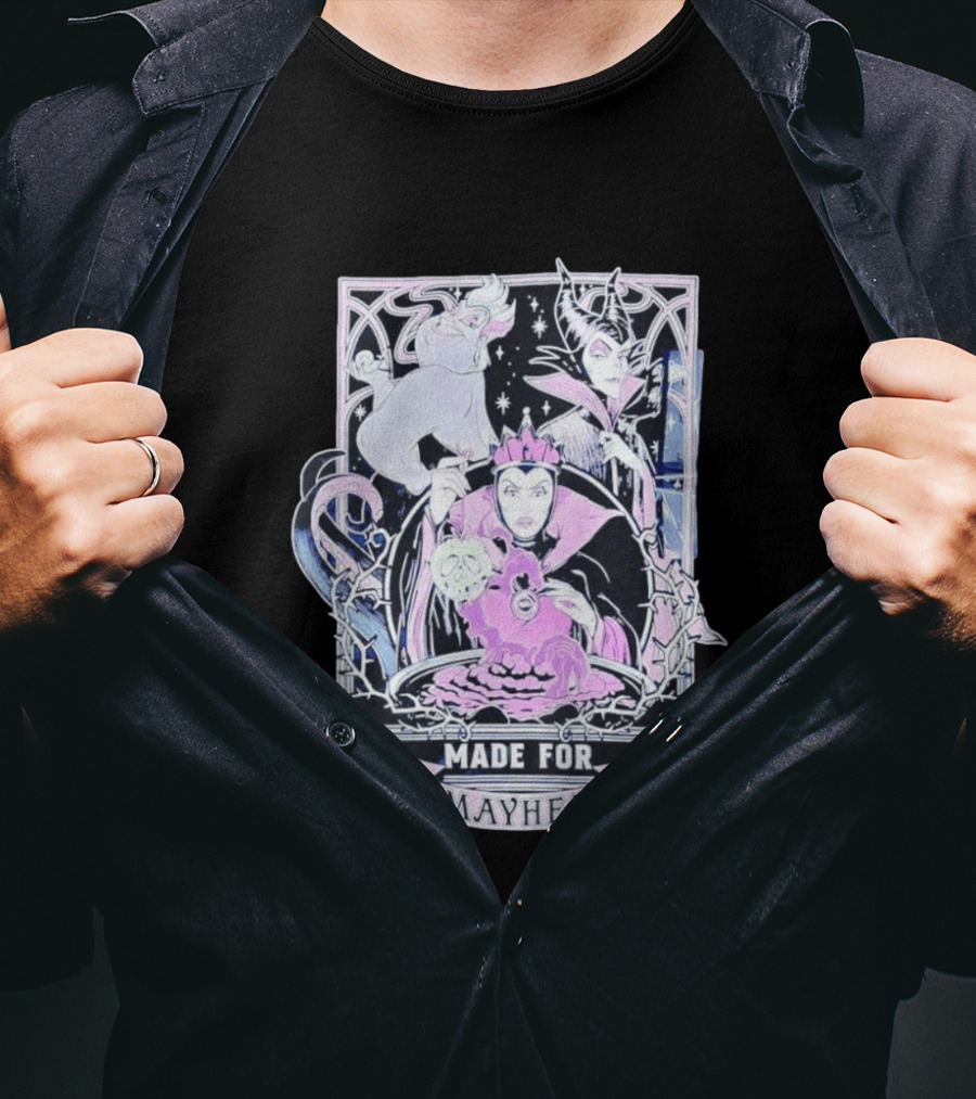 Disney Villains Made For Mayhem Ursula Maleficent Evil Queen T-Shirt