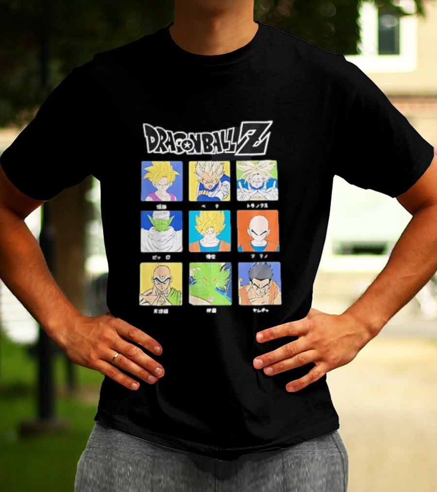 Dragon Ball Z Gohan Vegeta Trunks Piccolo Goku Krillin Tien Shenron Yamcha Anime Characters T-Shirt