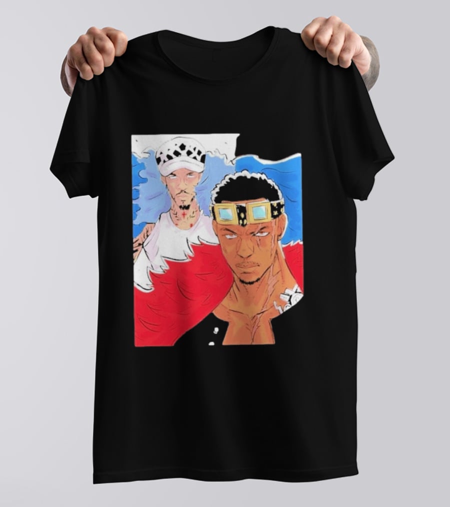 Minnesota Timberwolves Anthony Edwards Lamelo Ball Anime Crossover One Piece Fusion T-Shirt