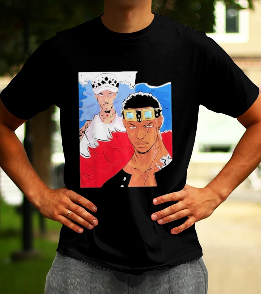 Minnesota Timberwolves Anthony Edwards Lamelo Ball Anime Crossover One Piece Fusion T-Shirt