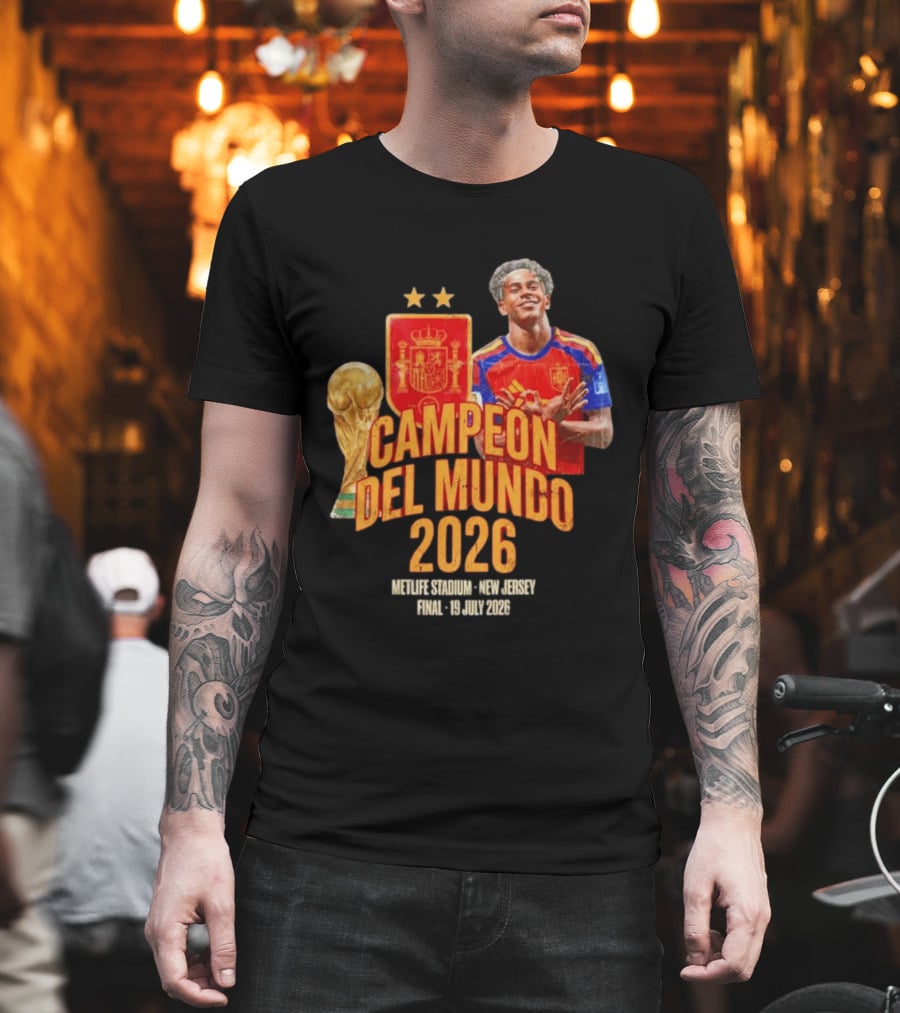 Spain Campeon Del Mundo 2026 Metlife Stadium New Jersey Final 19 Jul 2026 T-Shirt