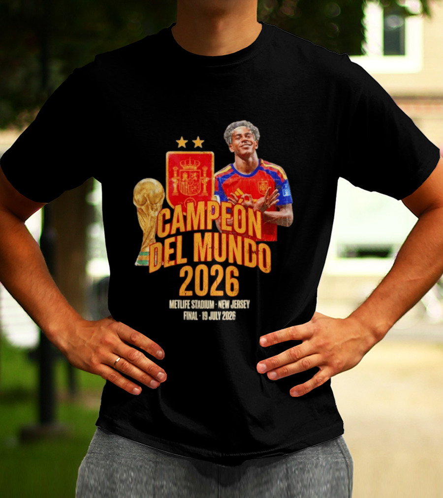 Spain Campeon Del Mundo 2026 Metlife Stadium New Jersey Final 19 Jul 2026 T-Shirt