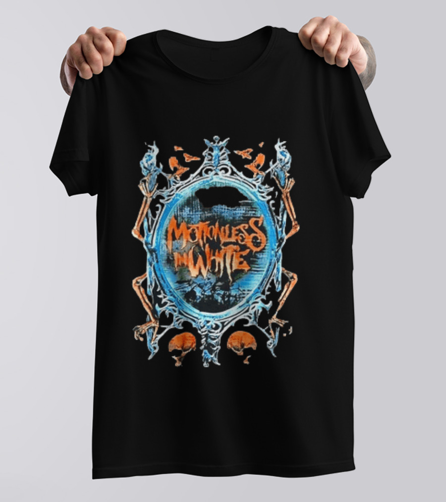 Motionless In White Gothic Skull Mirror T-Shirt