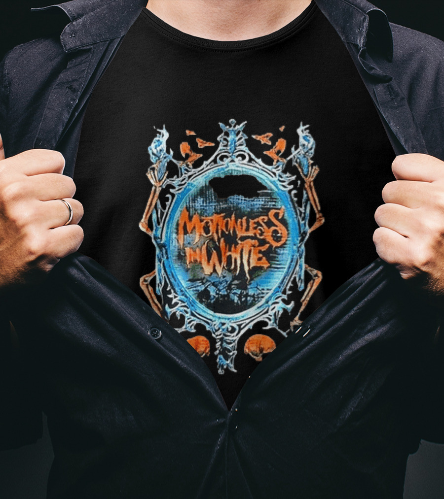 Motionless In White Gothic Skull Mirror T-Shirt