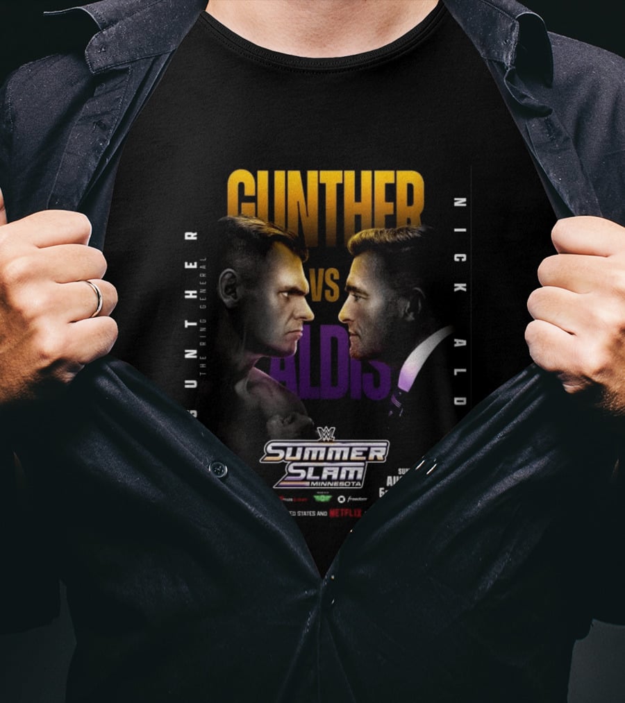WWE SummerSlam Minnesota 2026 Gunther Vs Nick Aldis August 1 2 Match T-Shirt