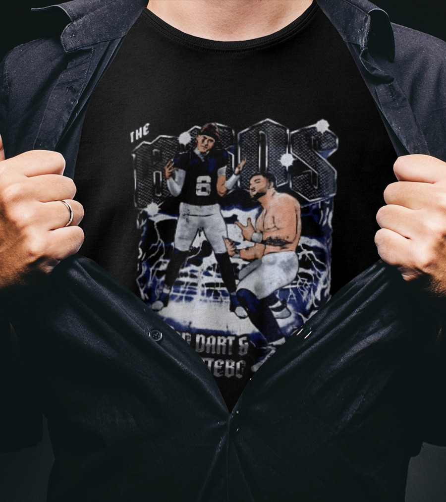 The Bros Jaxson Dart Cam Skattebo New York Giants Football Lightning T-Shirt