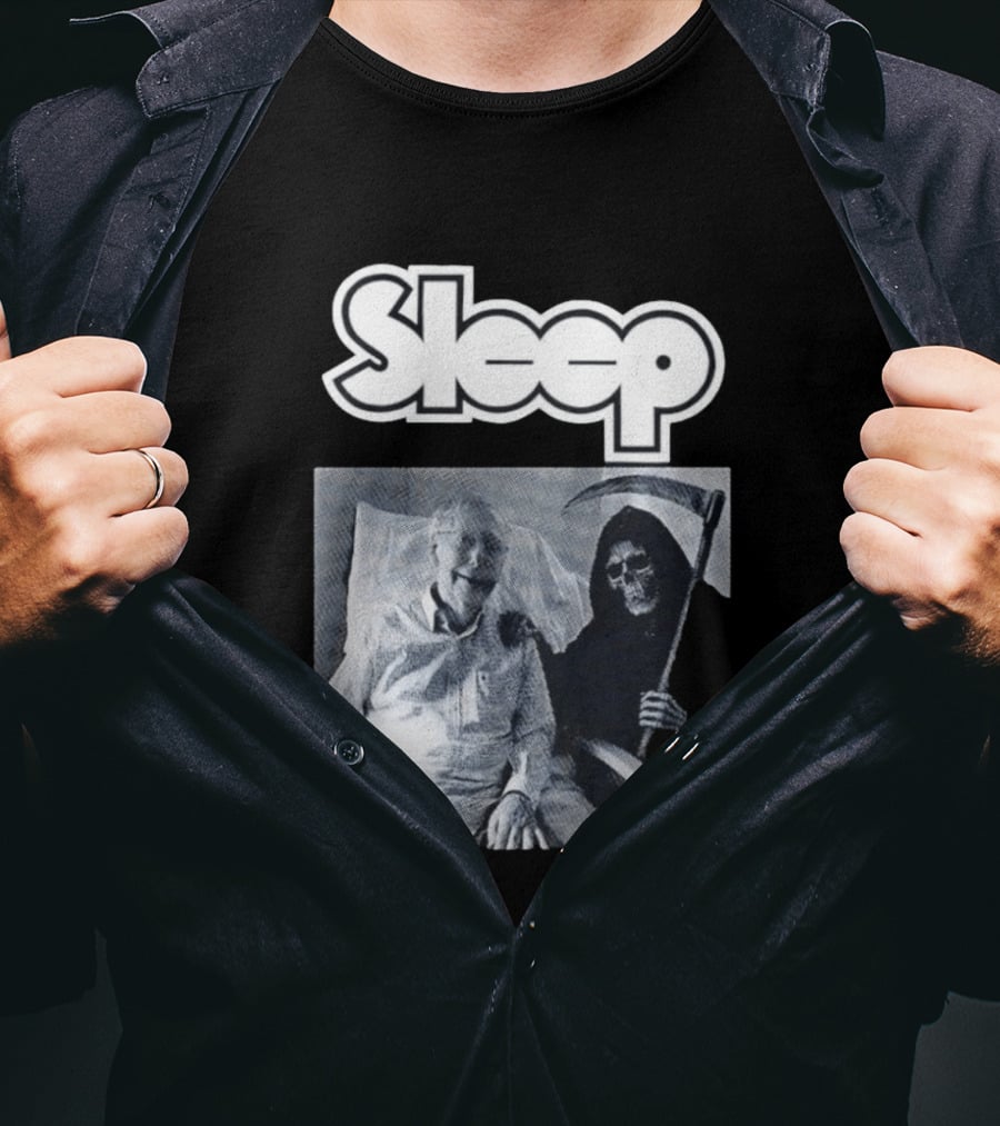 United Snakes Grim Reaper Holding Scythe Sleep Elderly Man In Hospital Room T-Shirt