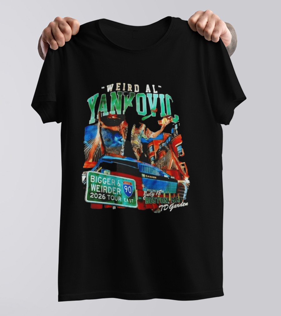 Weird Al Yankovic Bigger And Weirder 2026 Tour Boston July 18 TD Garden T-Shirt