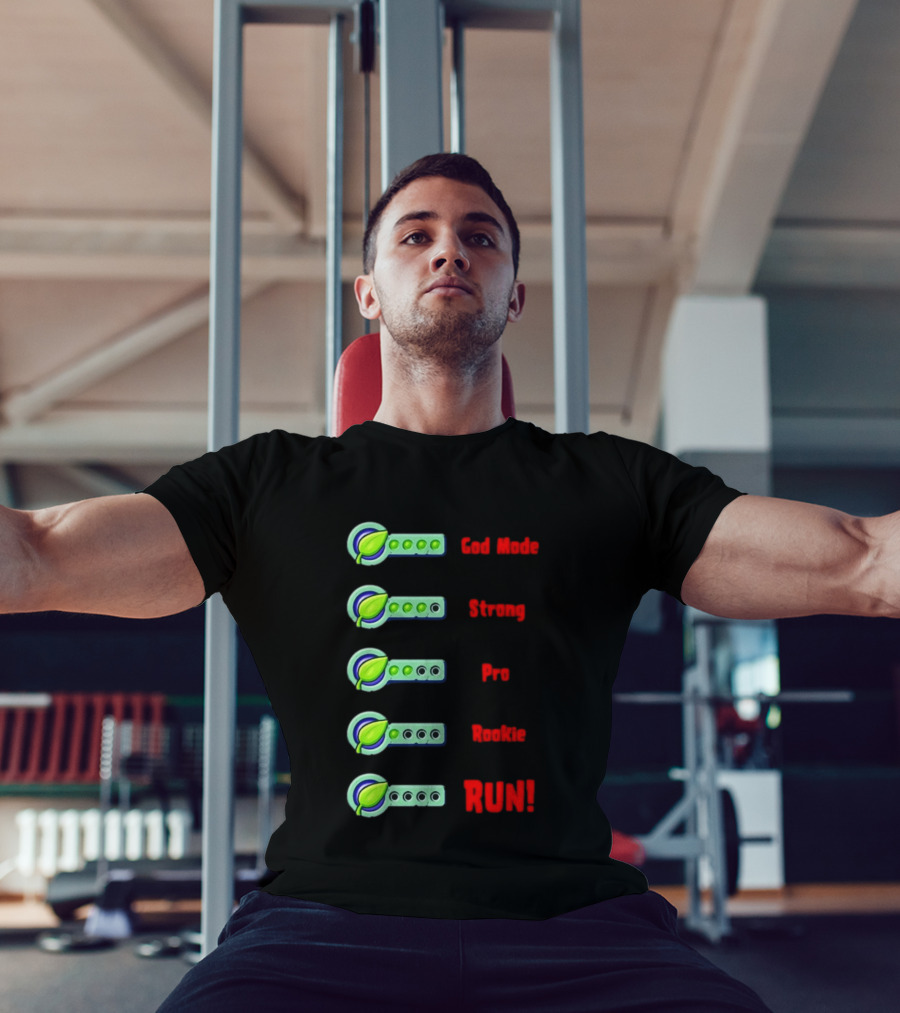 Plant Food Power Levels God Mode Strong Pro Rookie Run T-Shirt