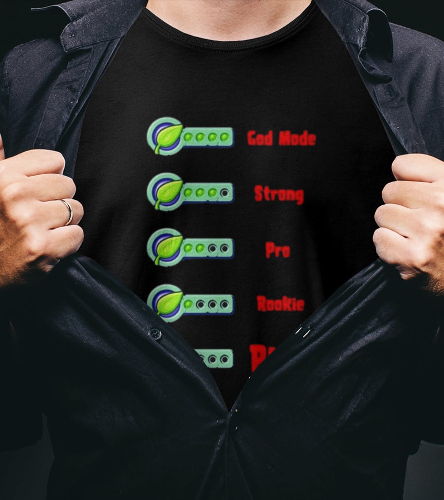 Plant Food Power Levels God Mode Strong Pro Rookie Run T-Shirt