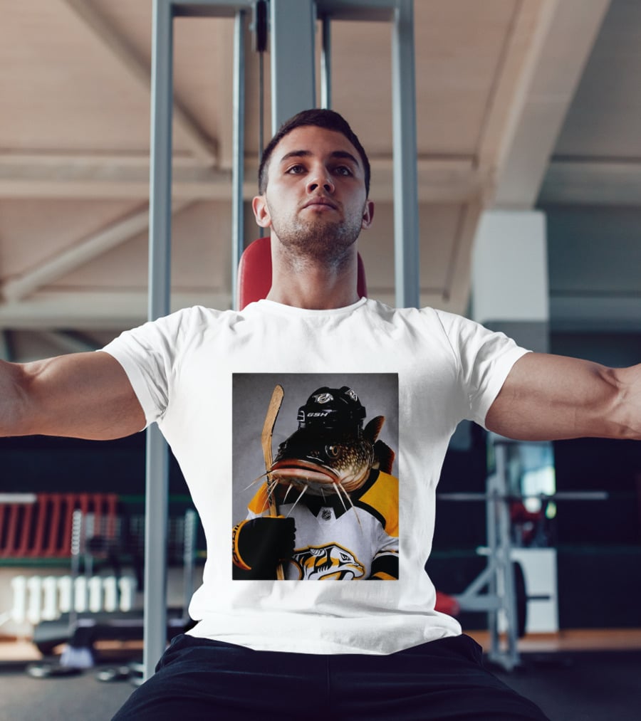 Nashville Predators Catfish Hockey Mascot Community Spirit T-Shirt