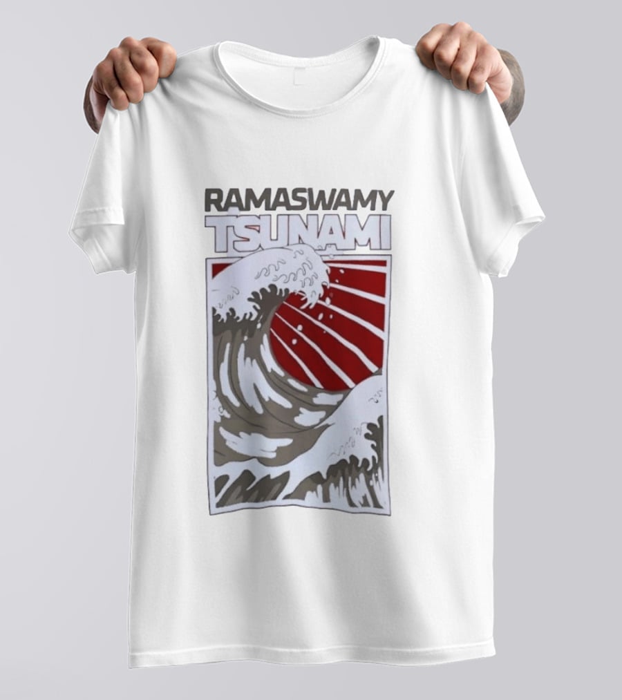 Ramaswamy Tsunami Japanese Wave T-Shirt