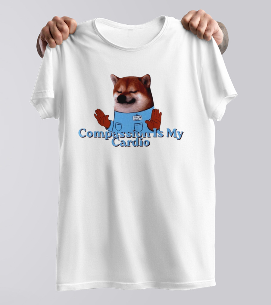 Shiba Inu Nurse PCA Doge Compassion Is My Cardio T-Shirt
