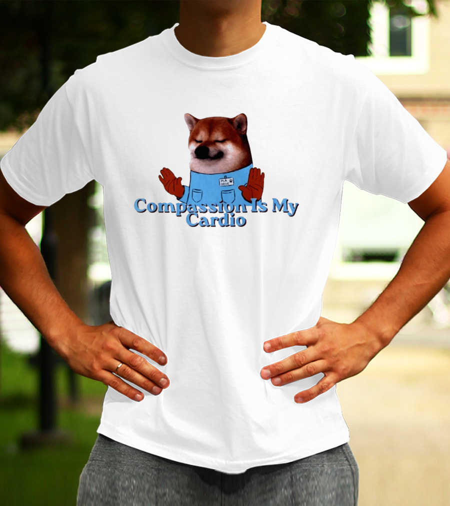 Shiba Inu Nurse PCA Doge Compassion Is My Cardio T-Shirt