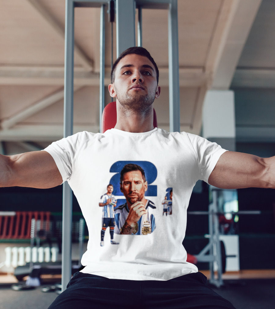 Lionel Messi Argentina Jersey 2023 FIFA World Cup Champion Collage T-Shirt