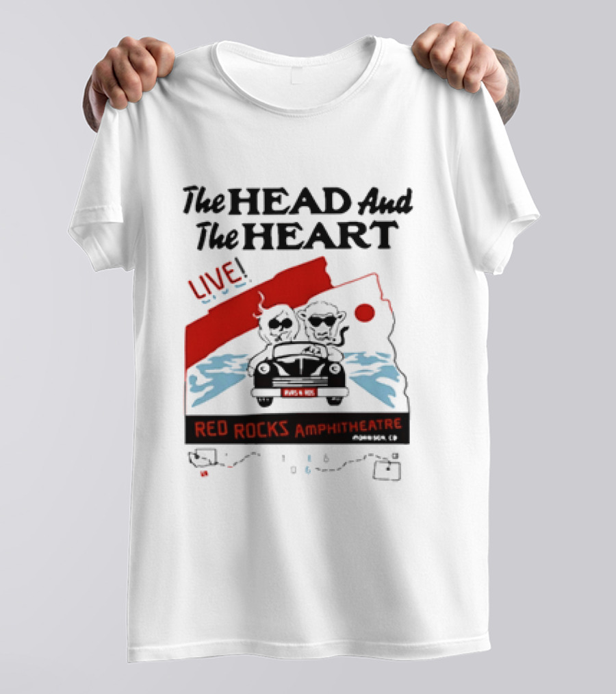 The Head And The Heart Live Red Rocks Amphitheatre Concert T-Shirt