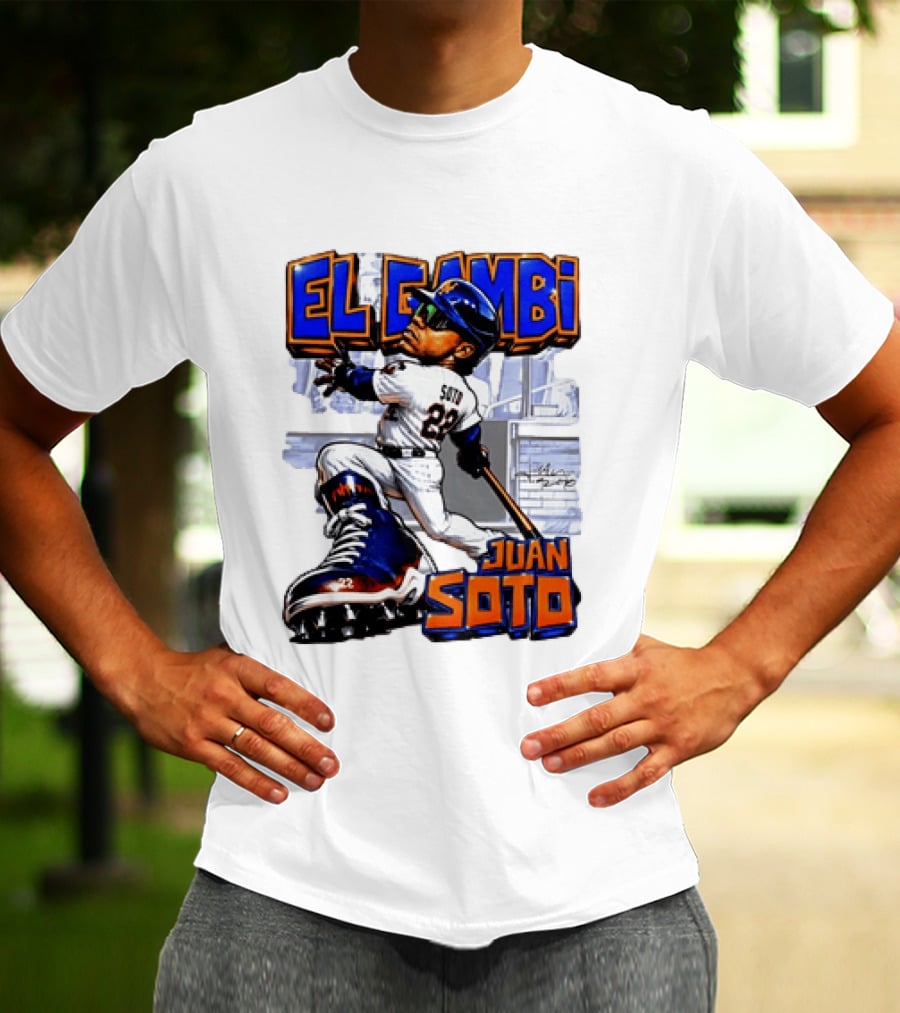New York Mets El Gambi Juan Soto 22 Baseball T-Shirt