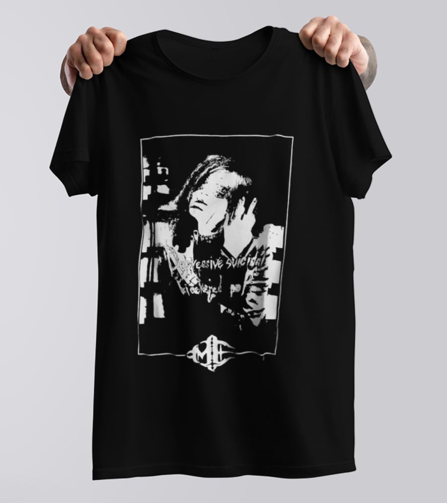 Depressive Suicidal Blackened Pop ME Hand Silhouette Music Vibe T-Shirt