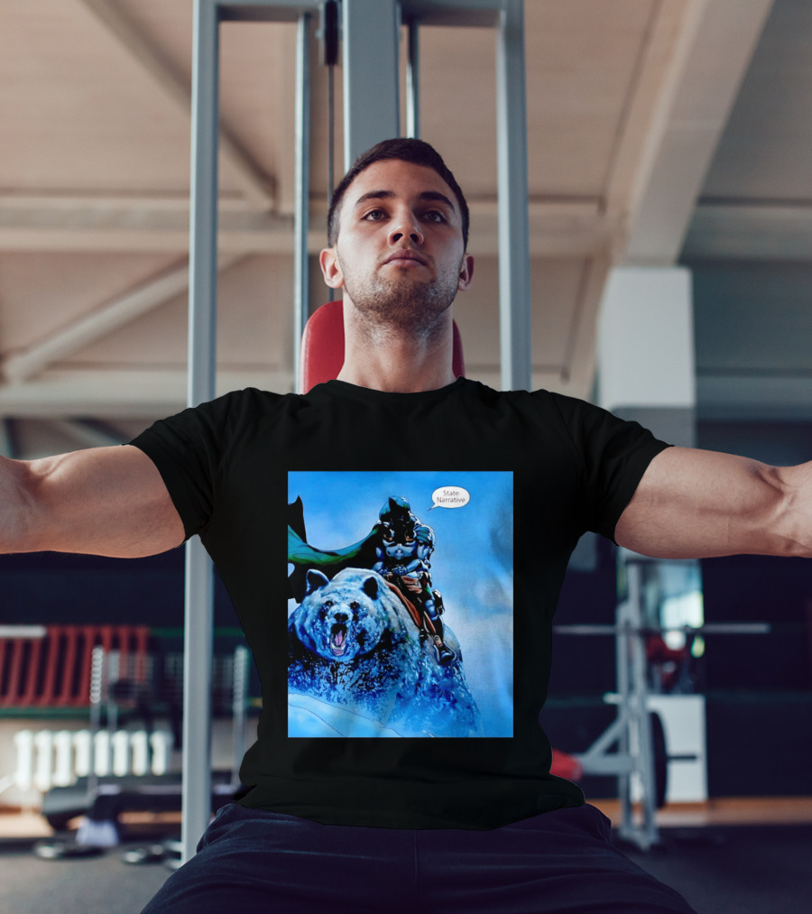 Doctor Doom State Narrative Riding Bear T-Shirt