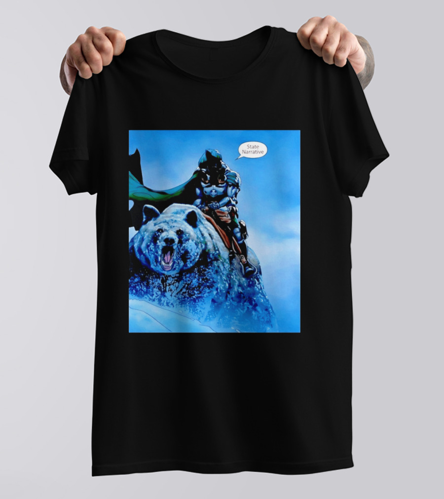 Doctor Doom State Narrative Riding Bear T-Shirt