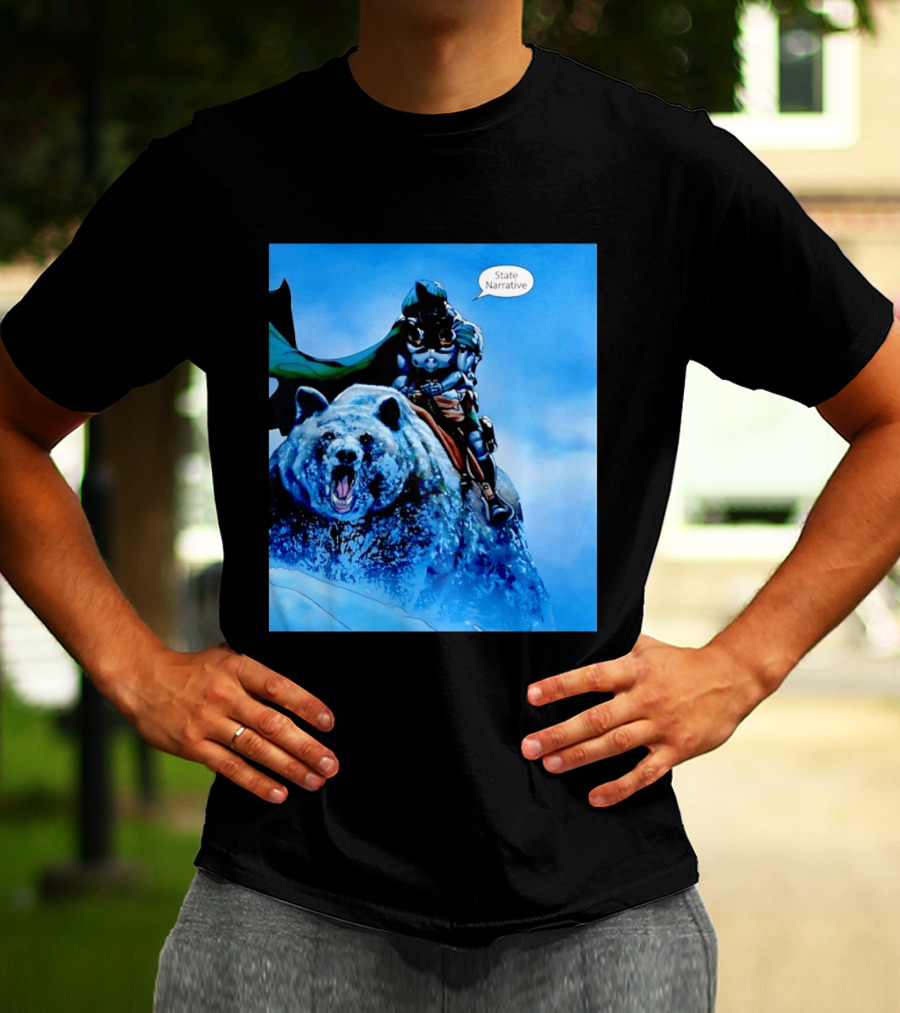 Doctor Doom State Narrative Riding Bear T-Shirt