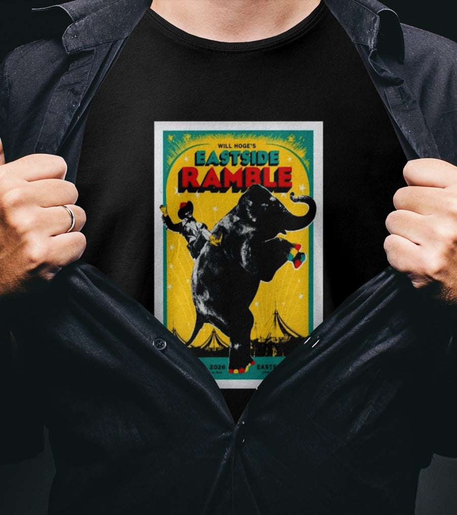 Will Hoge Eastside Ramble Nashville TN July 24 25 2026 Elephant Circus Eastside Bowl T-Shirt
