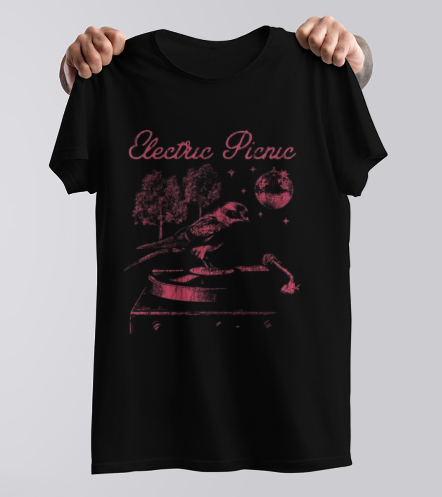 Electric Picnic Store Record Player 2025 Lineup Picnic Nature Scene T-Shirt