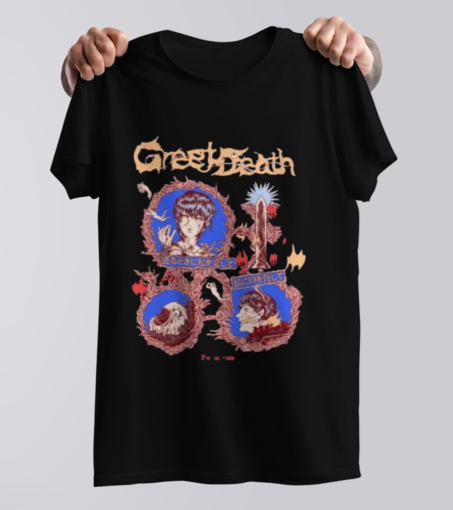 Greet Death Berserk Evil Greed Store Longsleeve Anime Manga Aesthetic T-Shirt
