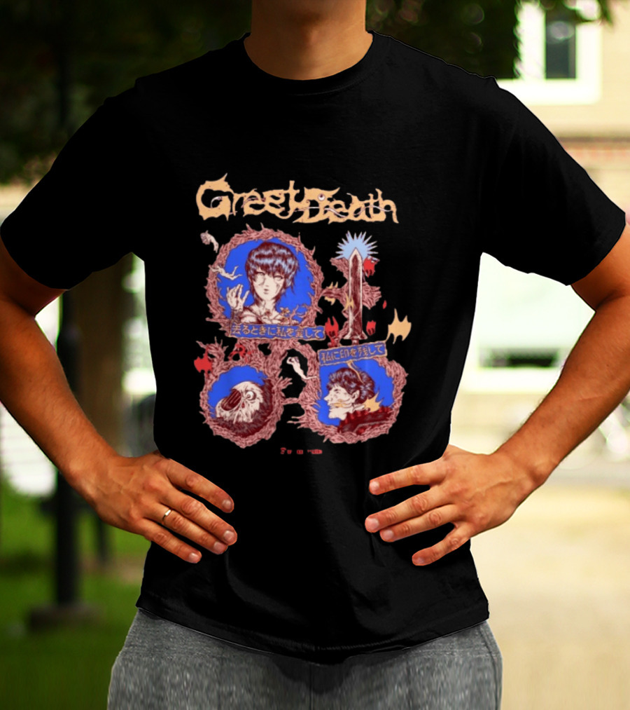 Greet Death Berserk Evil Greed Store Longsleeve Anime Manga Aesthetic T-Shirt