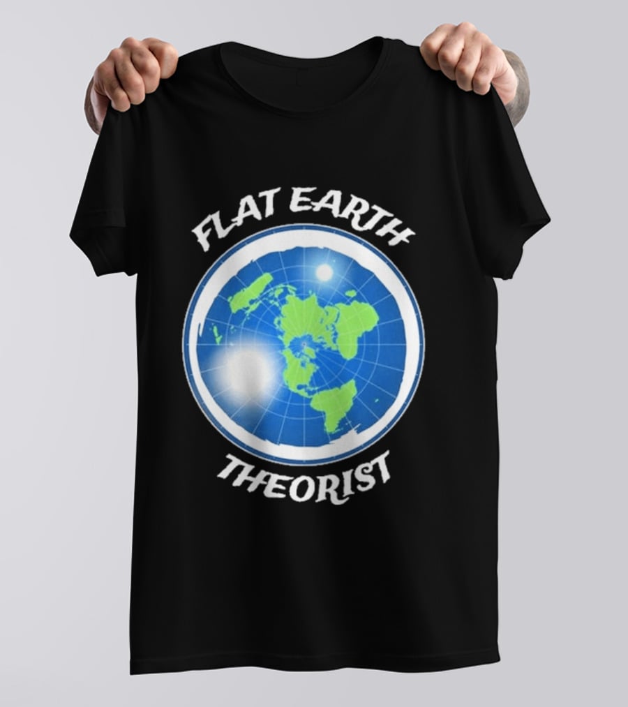 Flat Earth Theorist Ice Wall Map T-Shirt