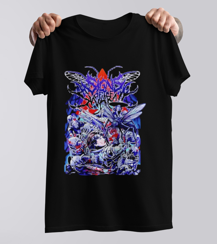 Alien Invasion Creature Sci Fi Horror Battle Scene T-Shirt