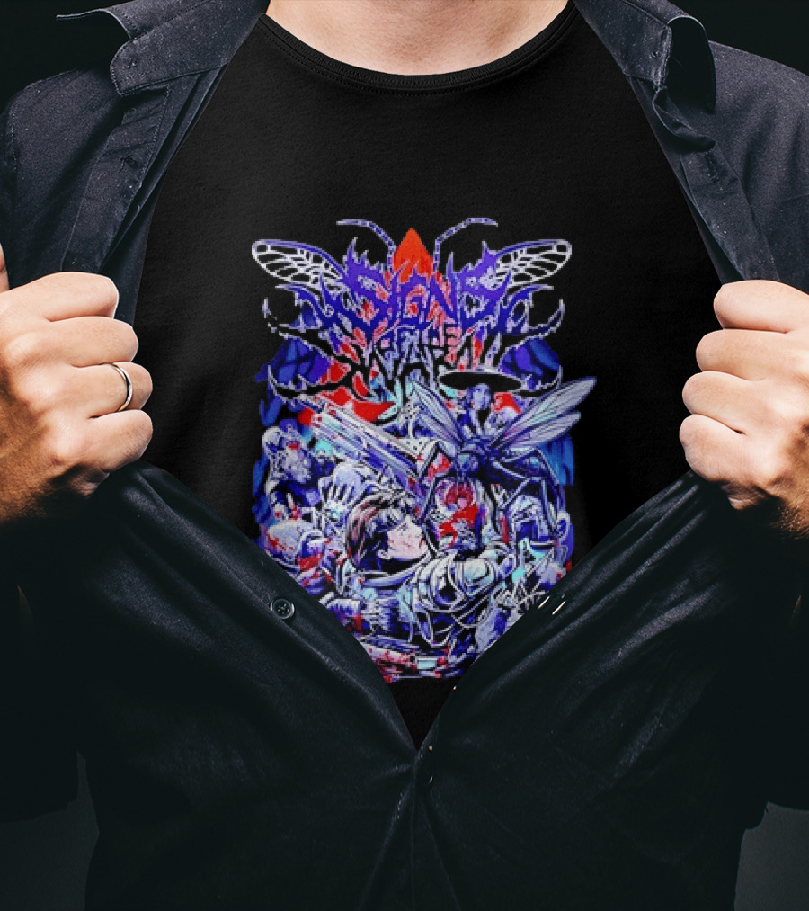 Alien Invasion Creature Sci Fi Horror Battle Scene T-Shirt