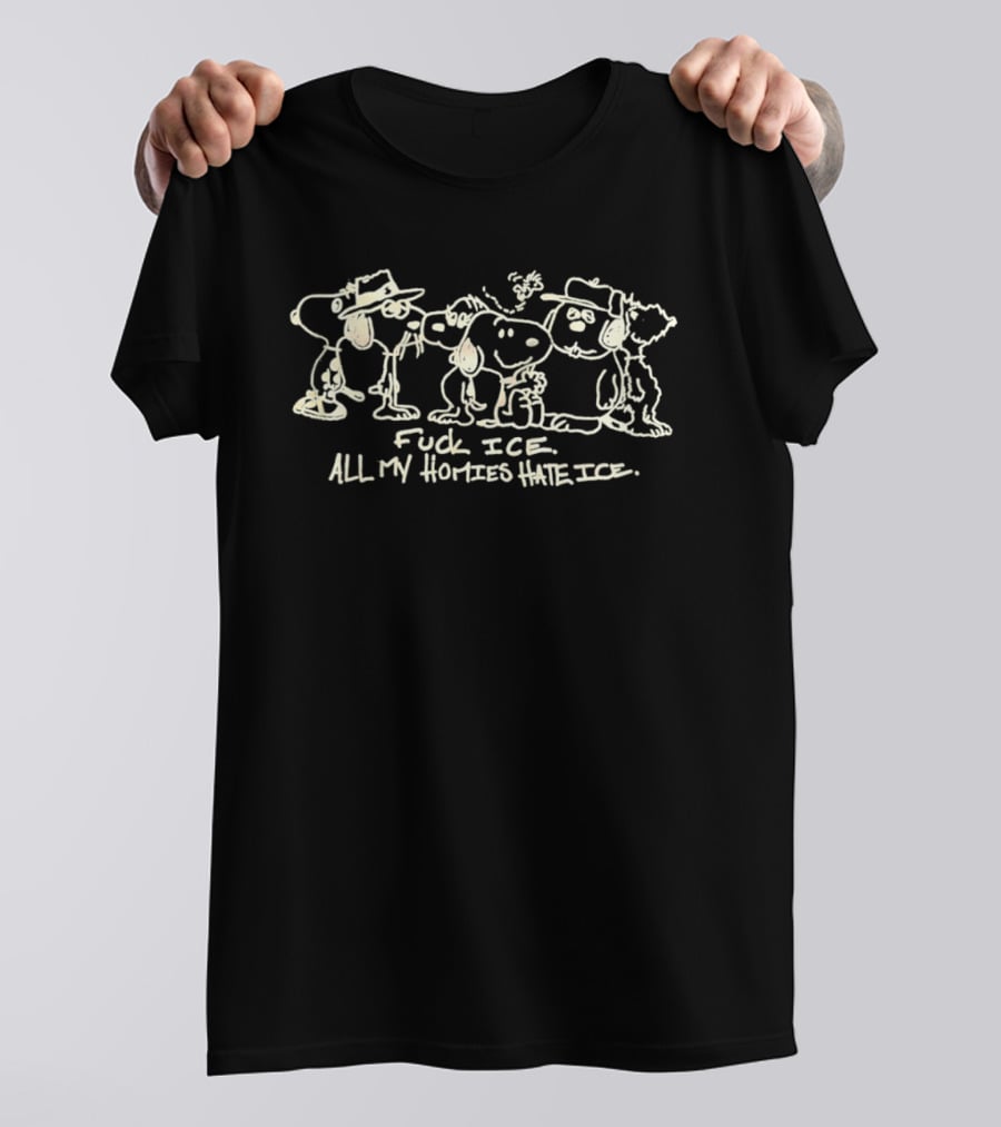 Snoopy And Friends Anti Ice Activism T-Shirt