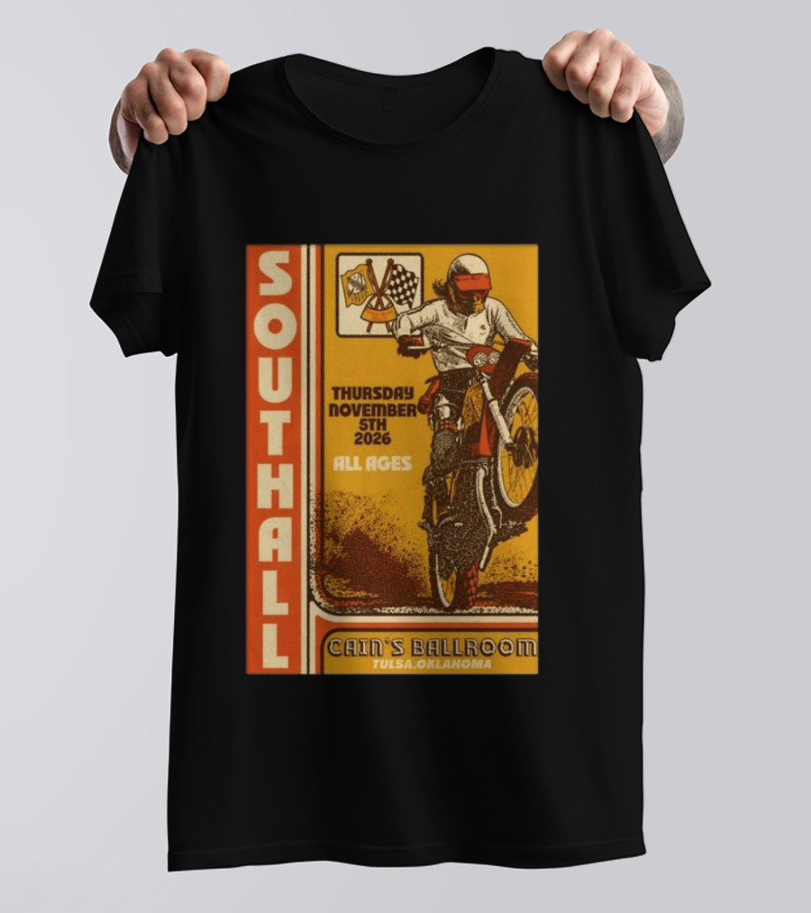 Southall Live At Cain's Ballroom Tulsa OK November 5 2026 Motorcycle Event T-Shirt