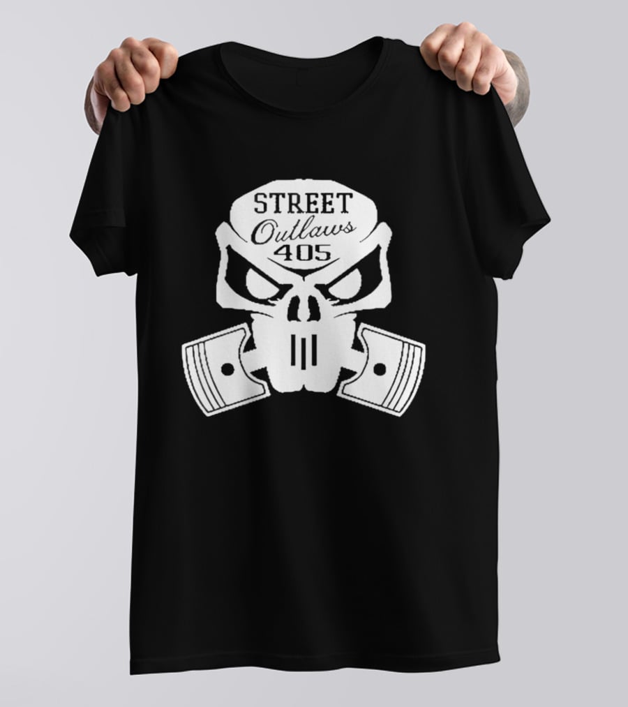 Street Outlaws 405 Skull Piston Racing Motorsports T-Shirt