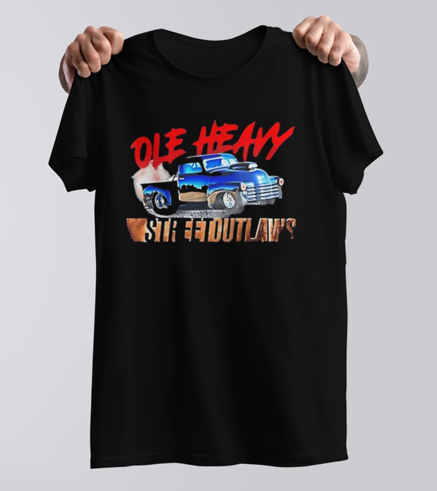 Ole Heavy Street Outlaws Blue Classic Truck Racing T-Shirt