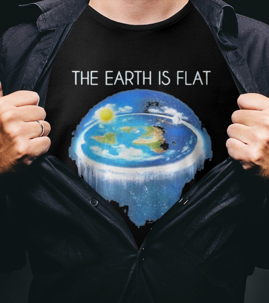 The Earth Is Flat Map Model Firmament Dome Sun Moon Sheol T-Shirt