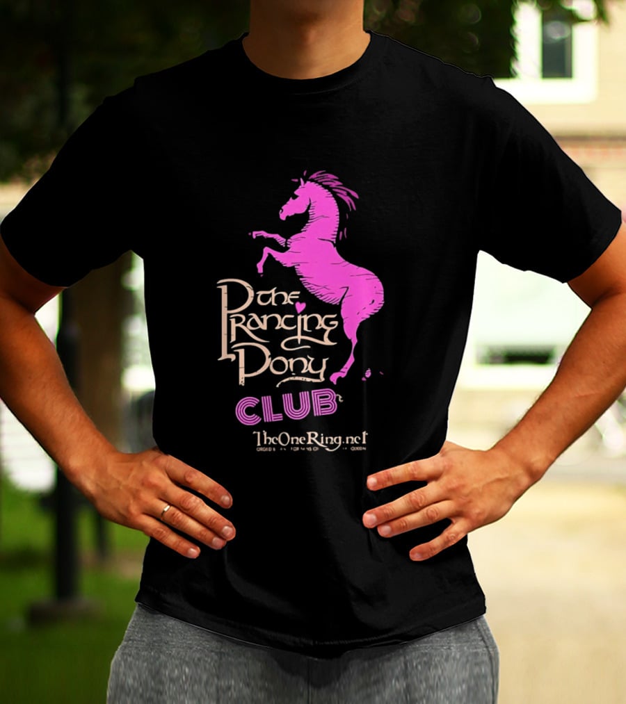The Prancing Pony Club Pink Horse JRR Tolkien TheOneRingnet T-Shirt