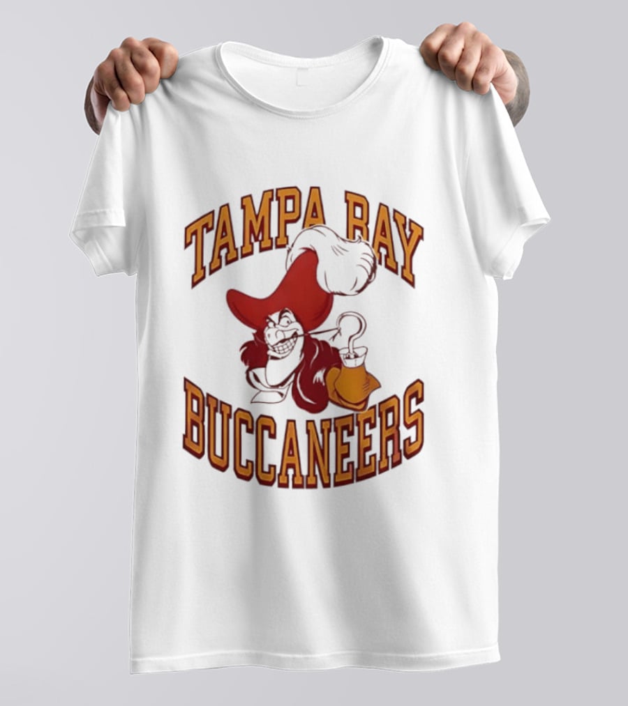 Tampa Bay Buccaneers Captain Hook Pirate NFL Fan Gear T-Shirt