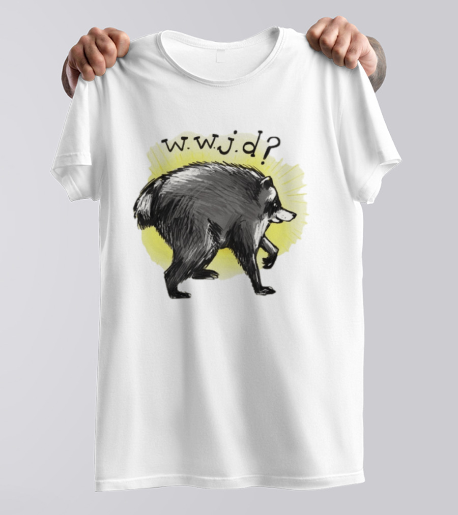 Jimothy Raccoon Seattle 2026 WWJD What Would Jimmy Do Hand Drawn T-Shirt