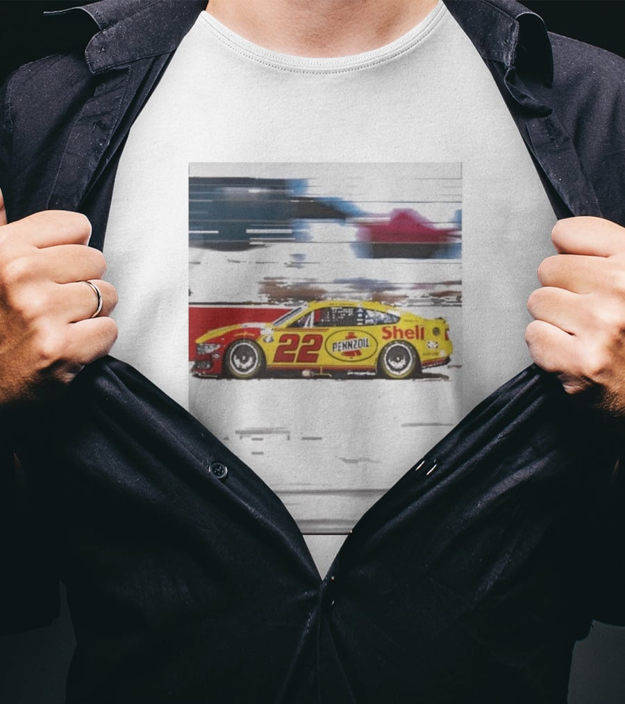 Joey Logano 2026 Victory Pennzoil Shell Car 22 NASCAR Speedway T-Shirt