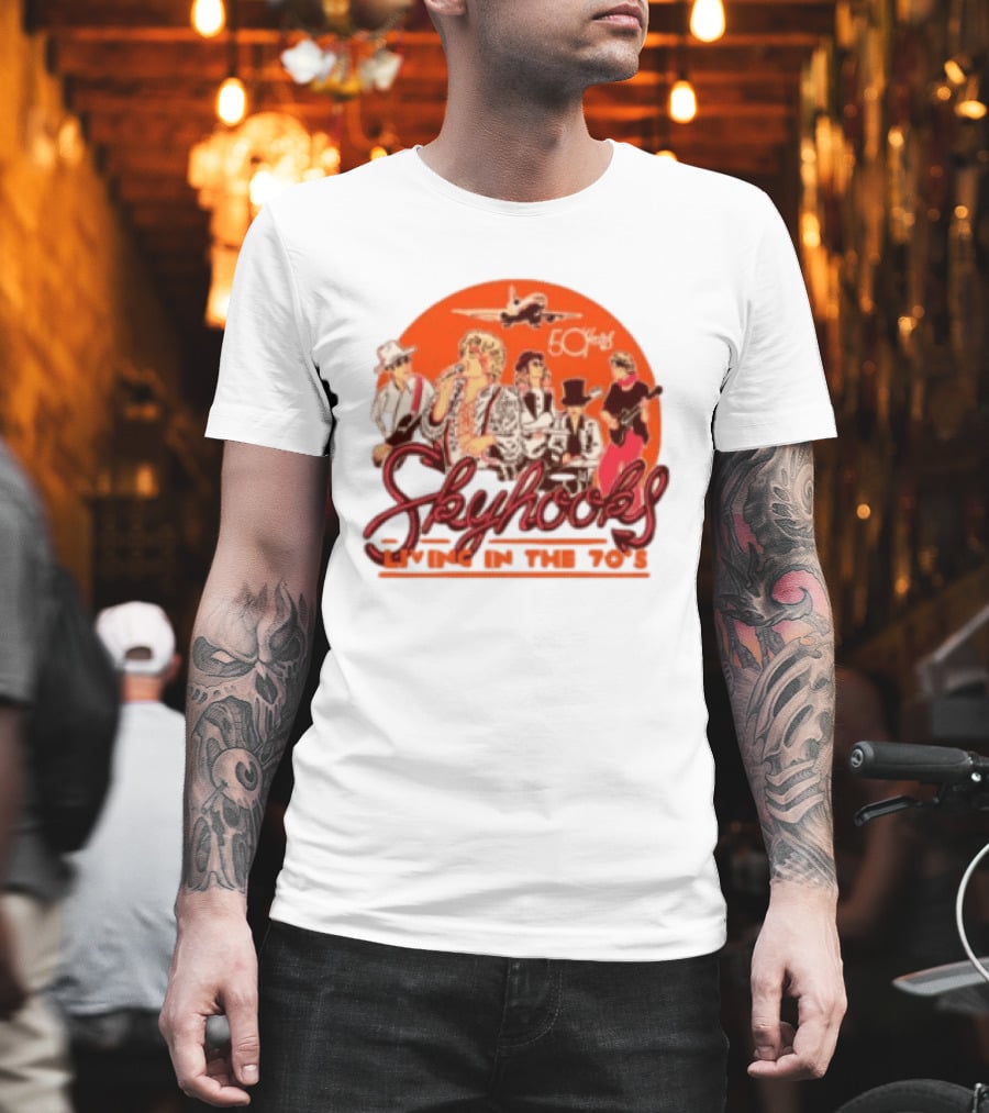 Skyhooks Living In The 70's 50th Anniversary Warner Music Store T-Shirt