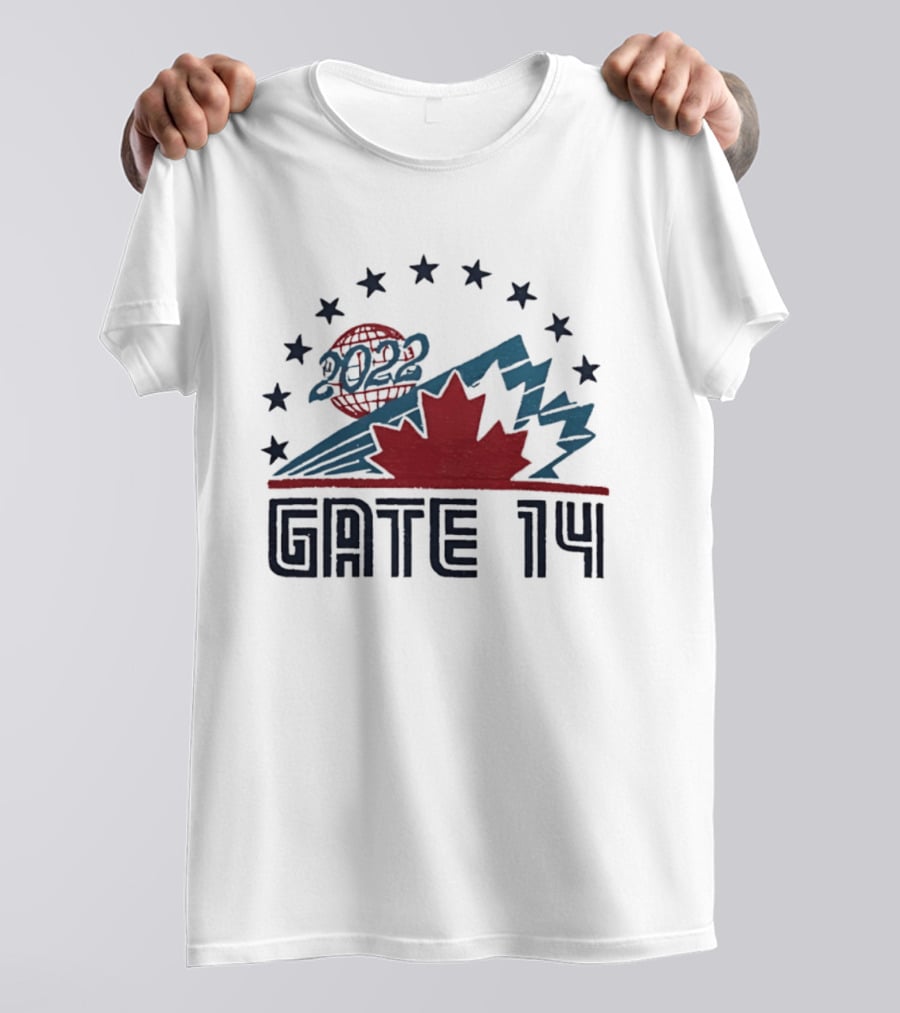 Gate 14 Canada 2022 Star Globe Mountain Maple Leaf T-Shirt