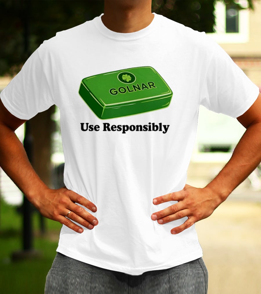 Golnar Green Bar Use Responsibly Shamrock T-Shirt