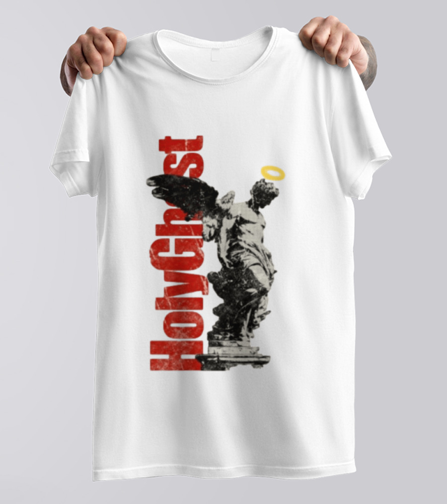 Holy Ghost Halo Statue Winged Angel T-Shirt
