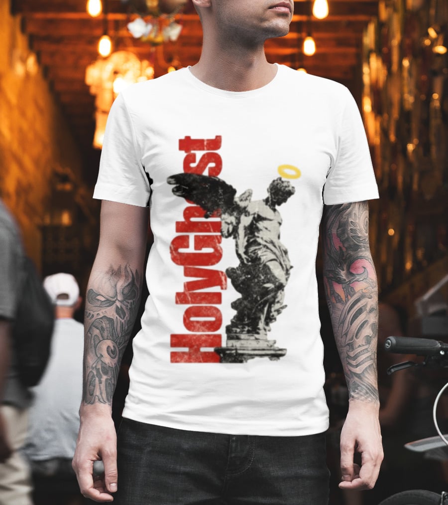 Holy Ghost Halo Statue Winged Angel T-Shirt
