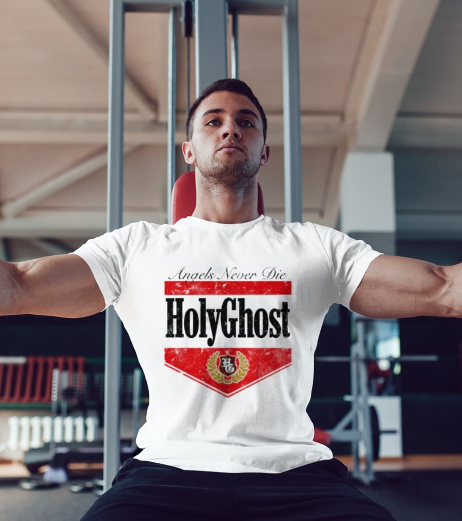 Angels Never Die HolyGhost Legacy White Holy Ghost Store T-Shirt