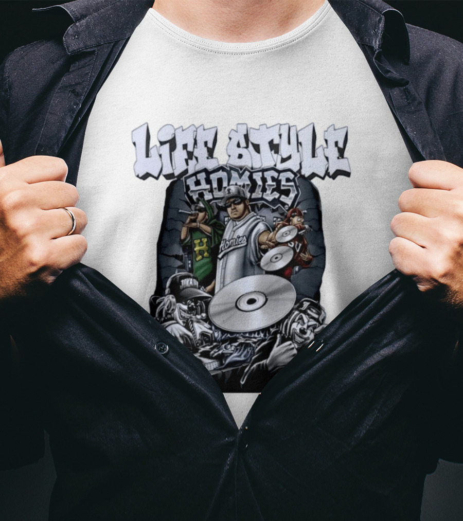 Life Style Homies Hip Hop DJ Rapper Crew T-Shirt