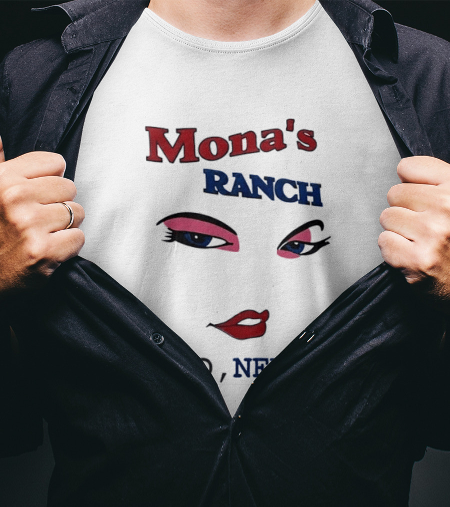 Mona's Ranch Elko Nevada Eyes Lips T-Shirt
