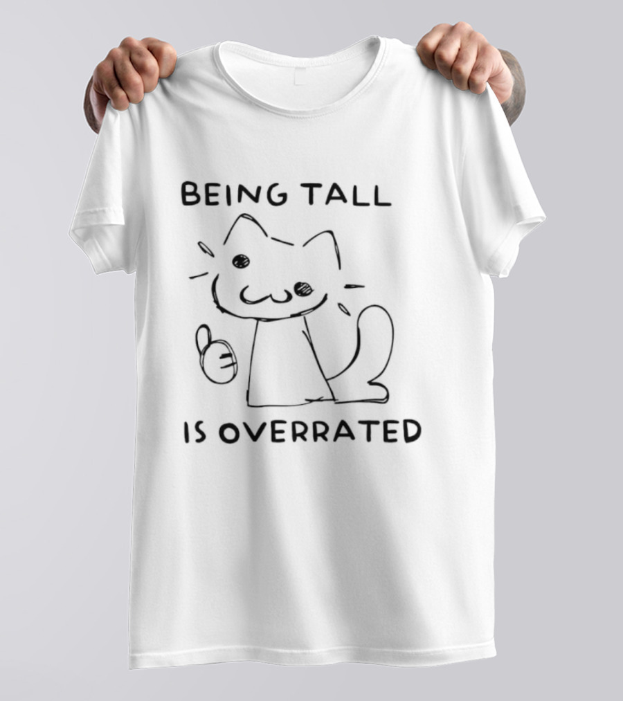Neco Arc Being Tall Is Overrated Meme Doodle Cat T-Shirt